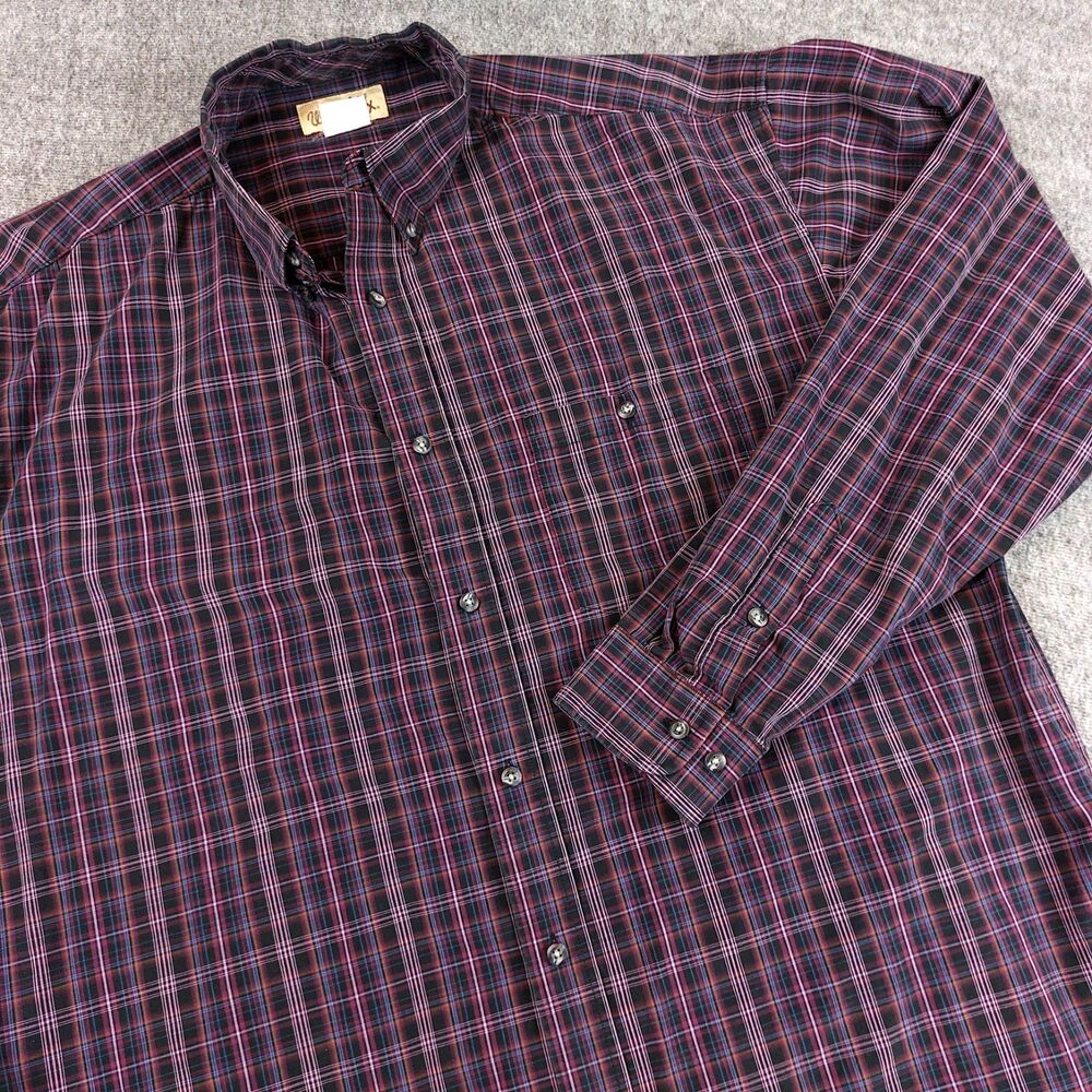 Wrangler 20X Button Down Shirt Men's Size XLT Multi Plaid Long Sleeve Western